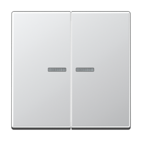 Клавиша двойная с линзами JUNG А-СЕРИЯ, алюминий