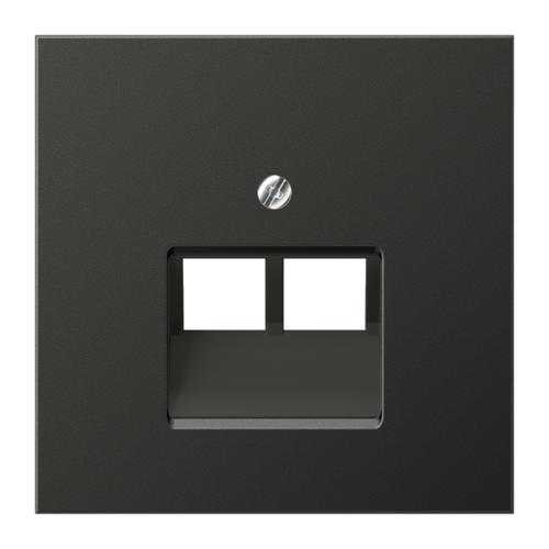 Накладка на розетку информационную JUNG LS METAL, антрацит