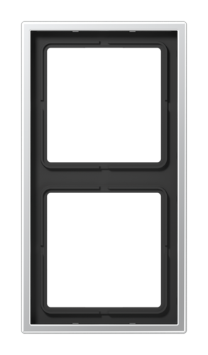 Рамка 2 поста JUNG LS METAL, алюминий