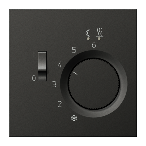 Термостат для теплого пола JUNG LS METAL, антрацит