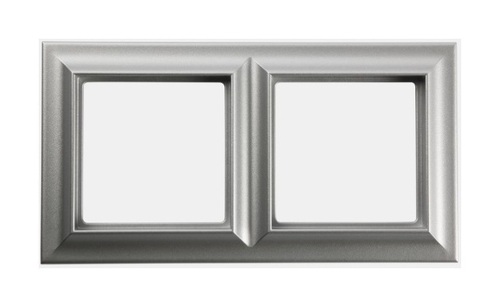 Рамка 2-поста; Eco Profi  Standart; термопласт; алюминий
