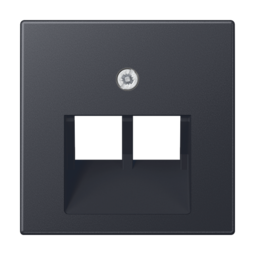 Накладка на розетку информационную JUNG А-СЕРИЯ, антрацит матовый