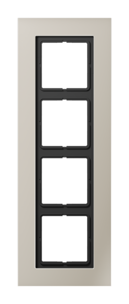 Рамка 4 поста JUNG LS PLUS, стальной