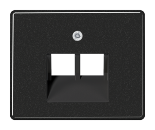 Накладка для комп. розетки 2хRJ45, чёрная