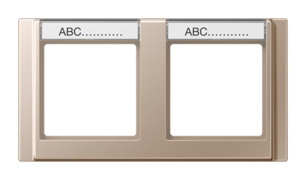 Рамка 2 поста JUNG A 500, шампань