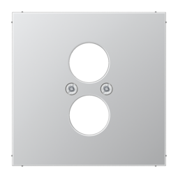 JUNG LS 990 Алюминий Накладка для 2-х акустических гнезд L 2 S (с несущей платой,винт. крепление)