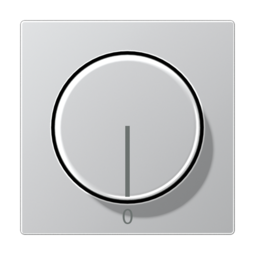 JUNG Алюминий Накладка регулятора скорости 245.20 (лакированный дюропласт)